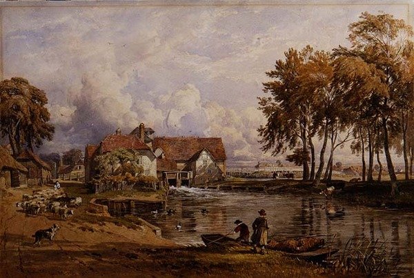 Streatley Mill: Aan de Theems door George Arthur Fripp