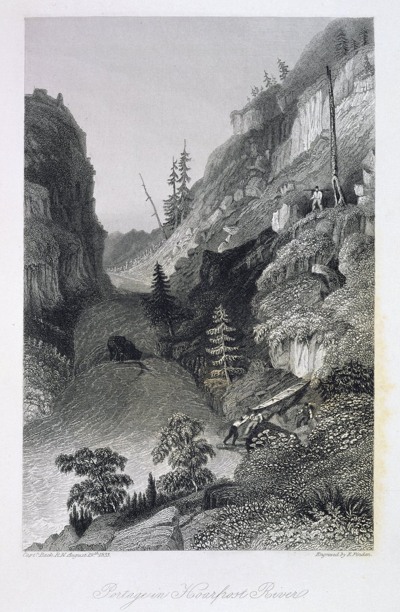 Portage in Hoarfrost River, 19 augustus 1833, uit 