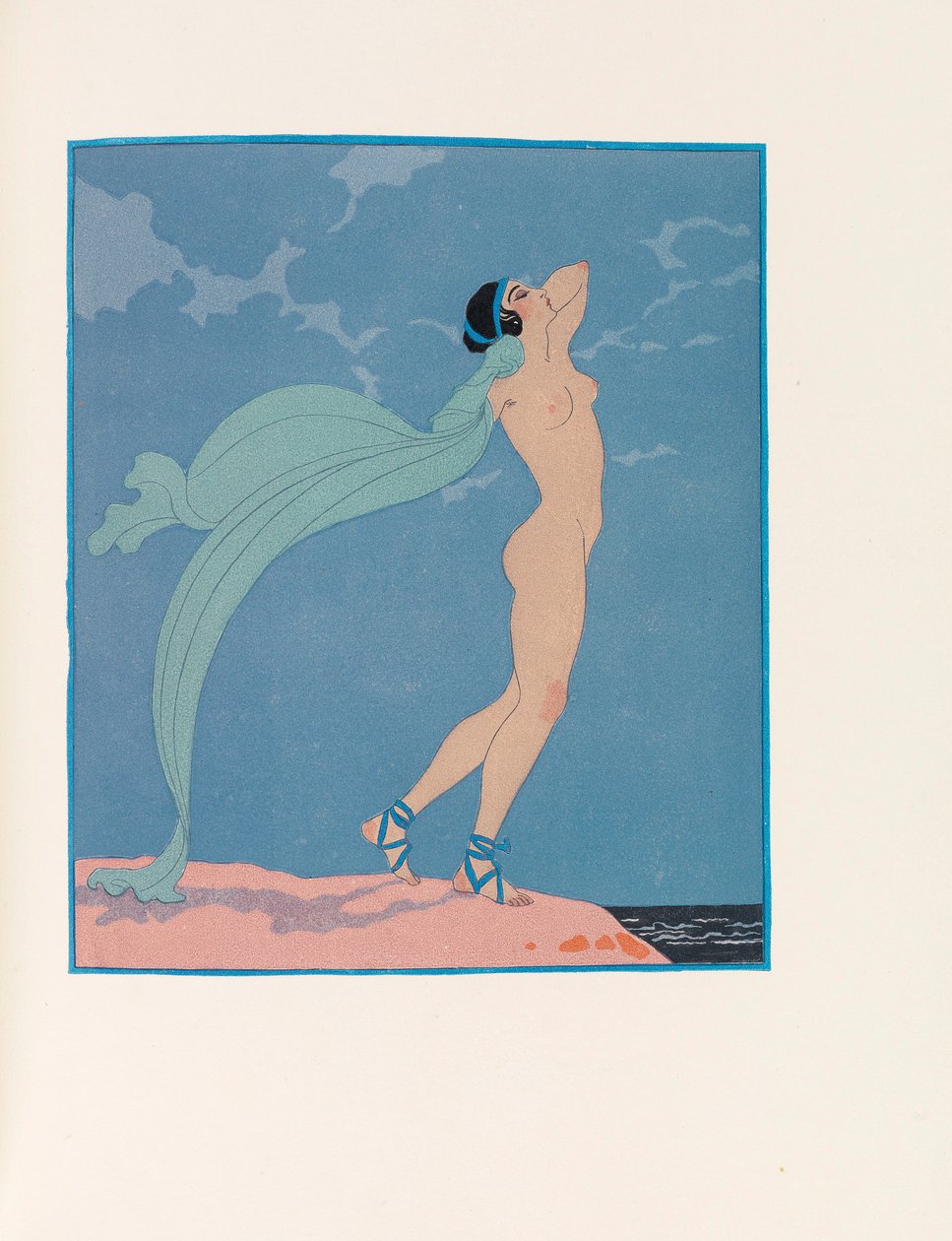 Illustratie voor Les Chansons de Bilitis De Liederen van Bilitis door Pierre Louÿs, 1922 door George Barbier