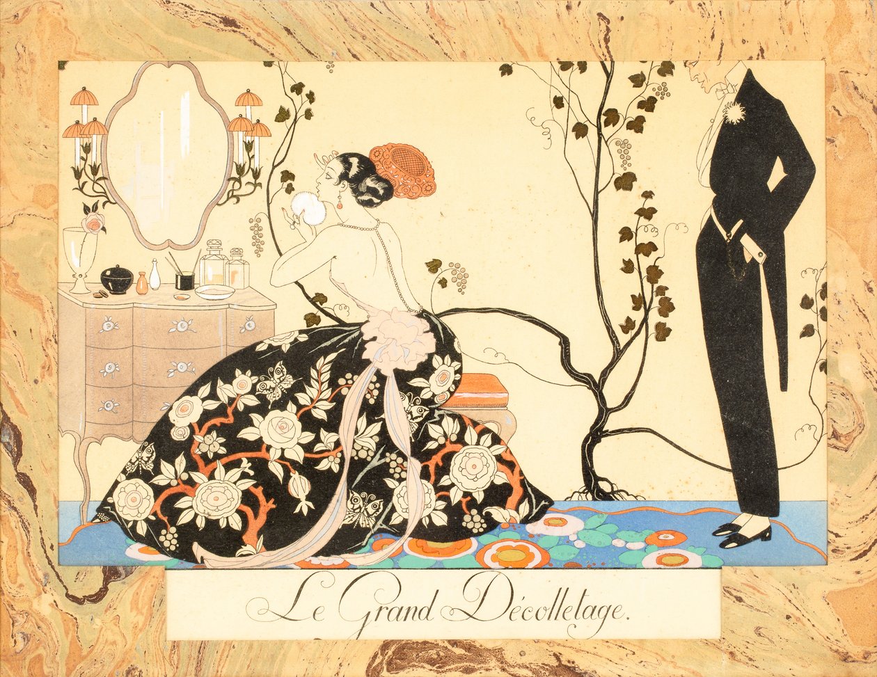 Le Grand Décolletage, uit Le Bonheur du Jour ou, Les Graces à la Mode door George Barbier