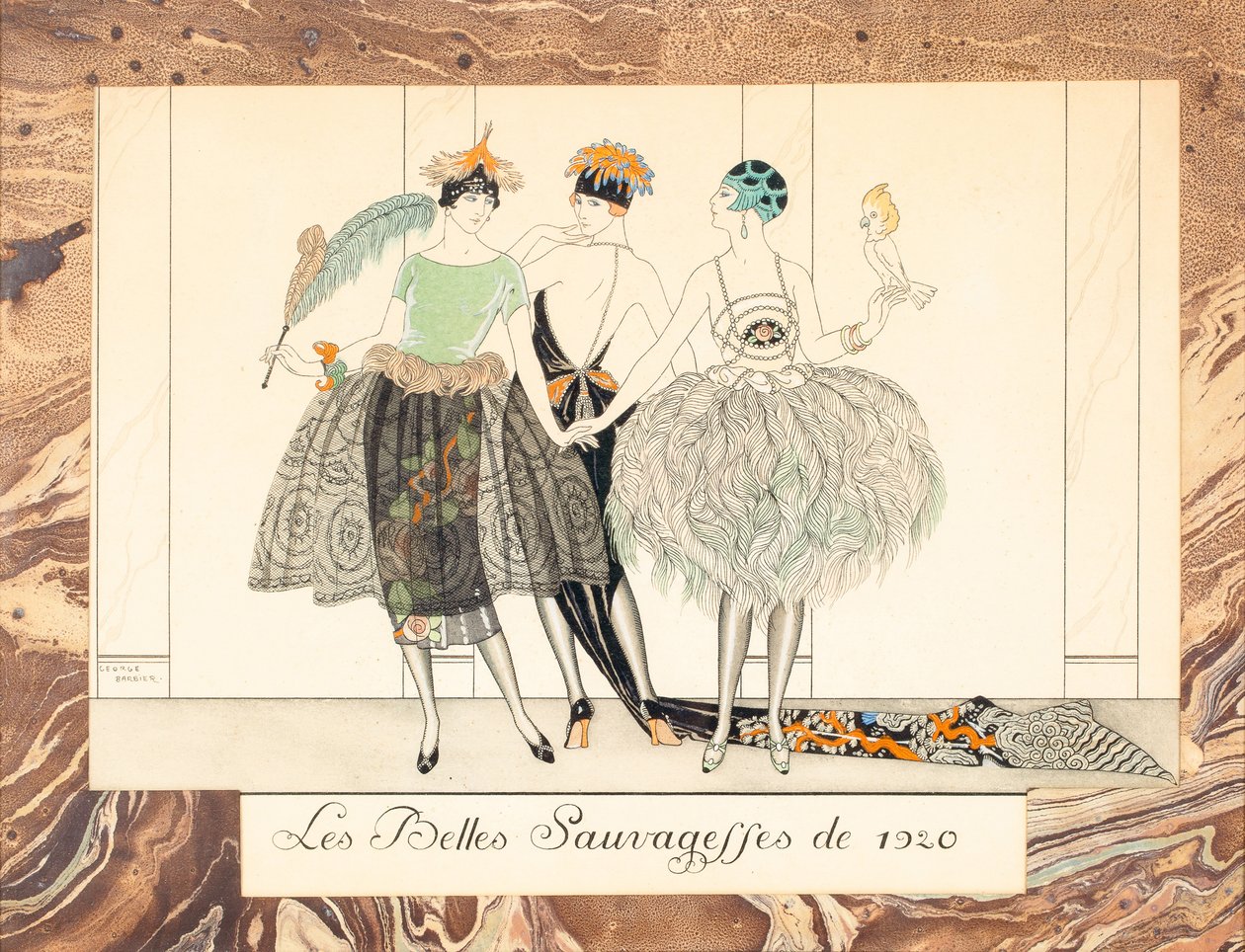 Les Belles Sauvageffes de 1920, uit Le Bonheur du Jour ou, Les Graces à la Mode, 1924 door George Barbier