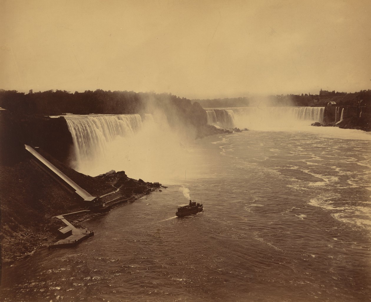 Niagara watervallen,c. 1890 (foto) door George Barker