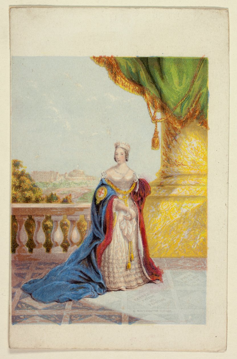 Hare Majesteit Koningin Victoria, ook wel de De la Rue-koningin genoemd door George Baxter