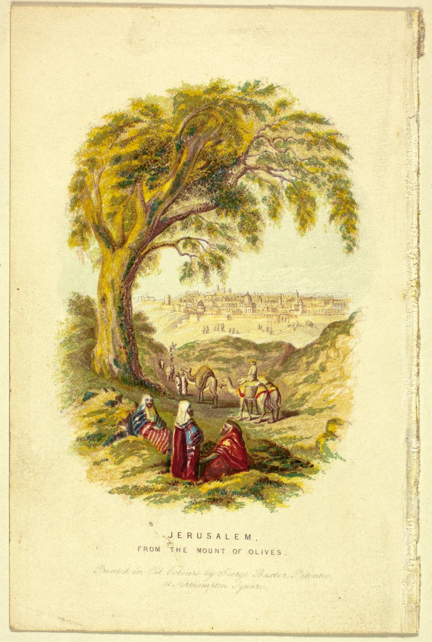 Jerusalem, vom Ölberg aus door George Baxter