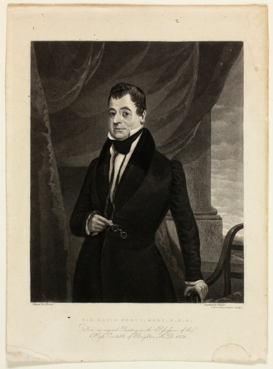 Sir David Scott, Bart., K.G.H. door George Baxter