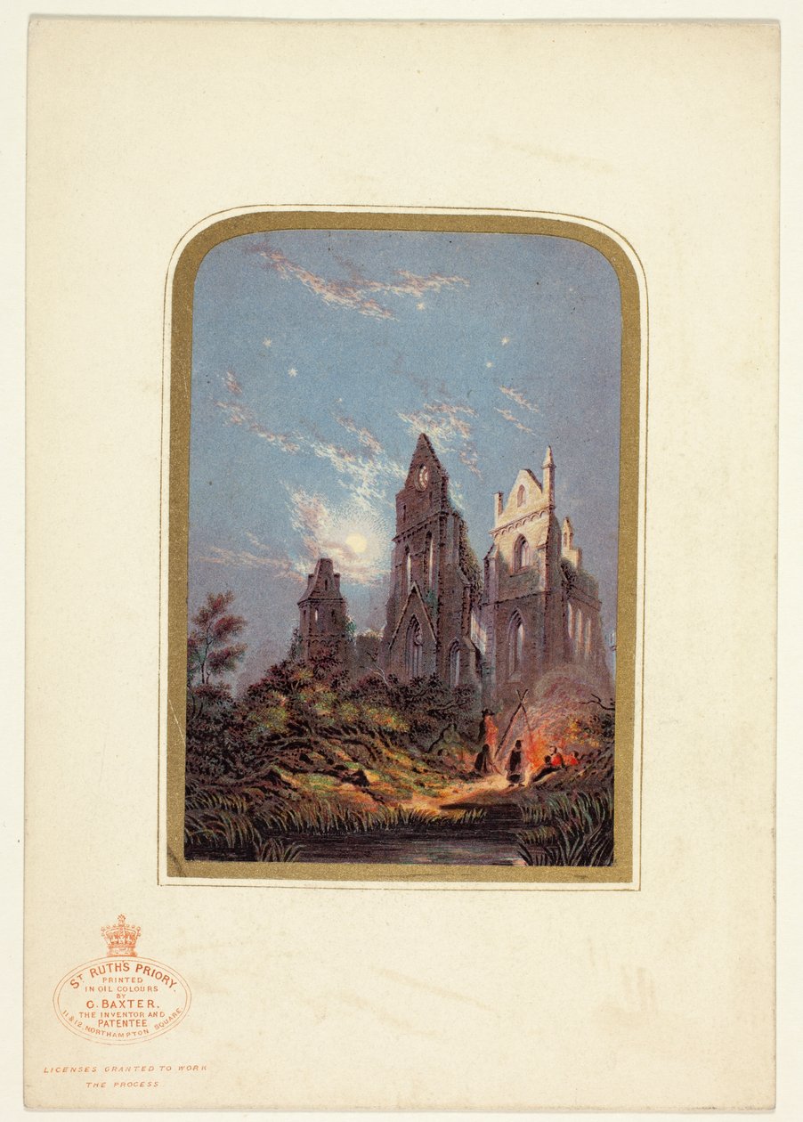 Priorij van Sint-Ruth door George Baxter