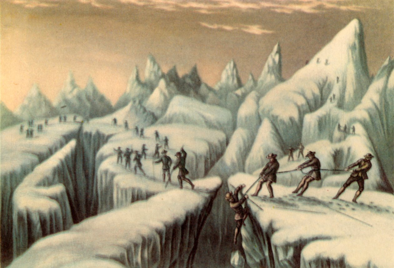 Stadium in de beklimming van de Mont Blanc, ca. 1853, 1946 door George Baxter