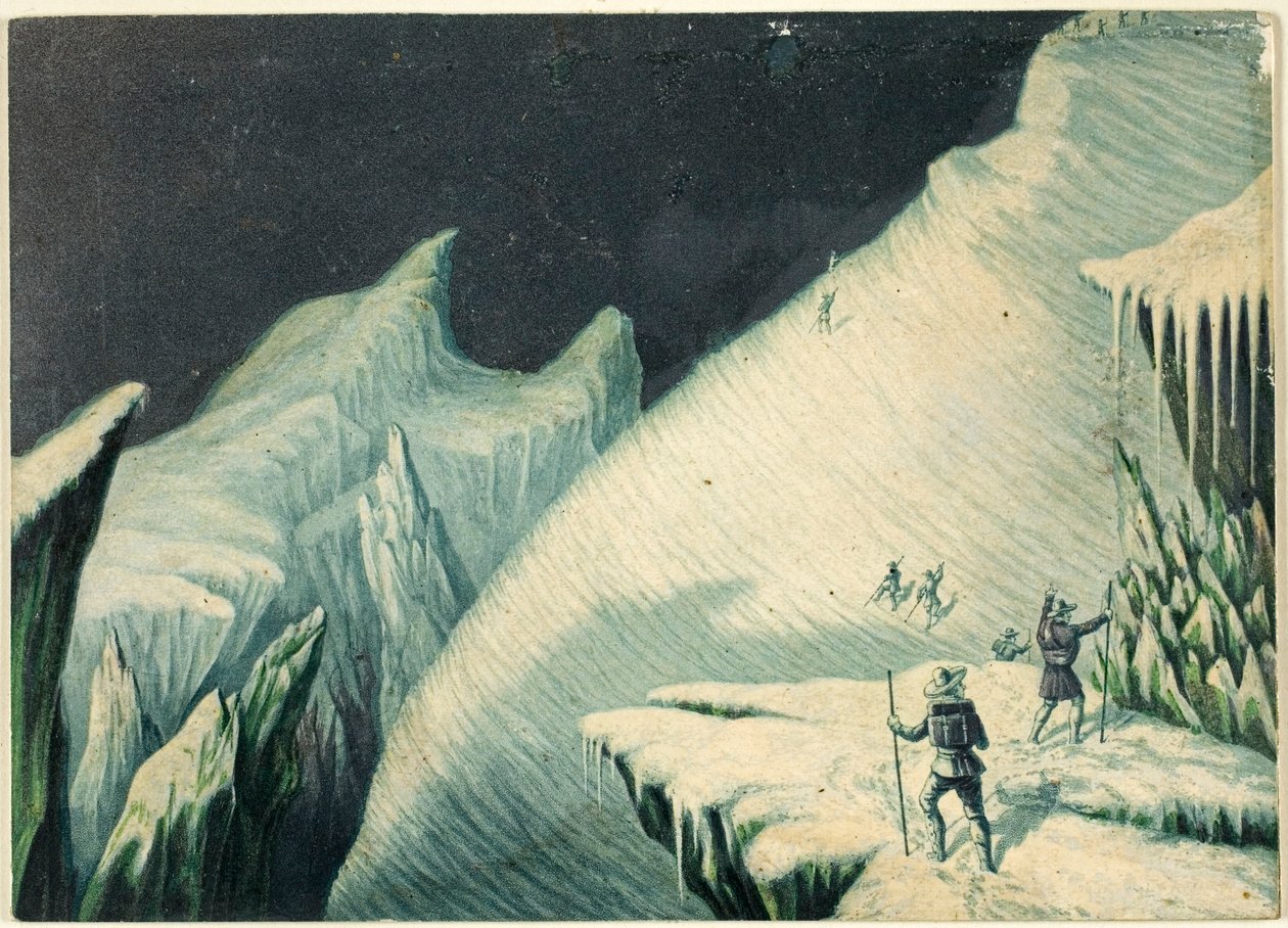 De Mur de la Côte, uit De beklimming van de Mont Blanc door George Baxter