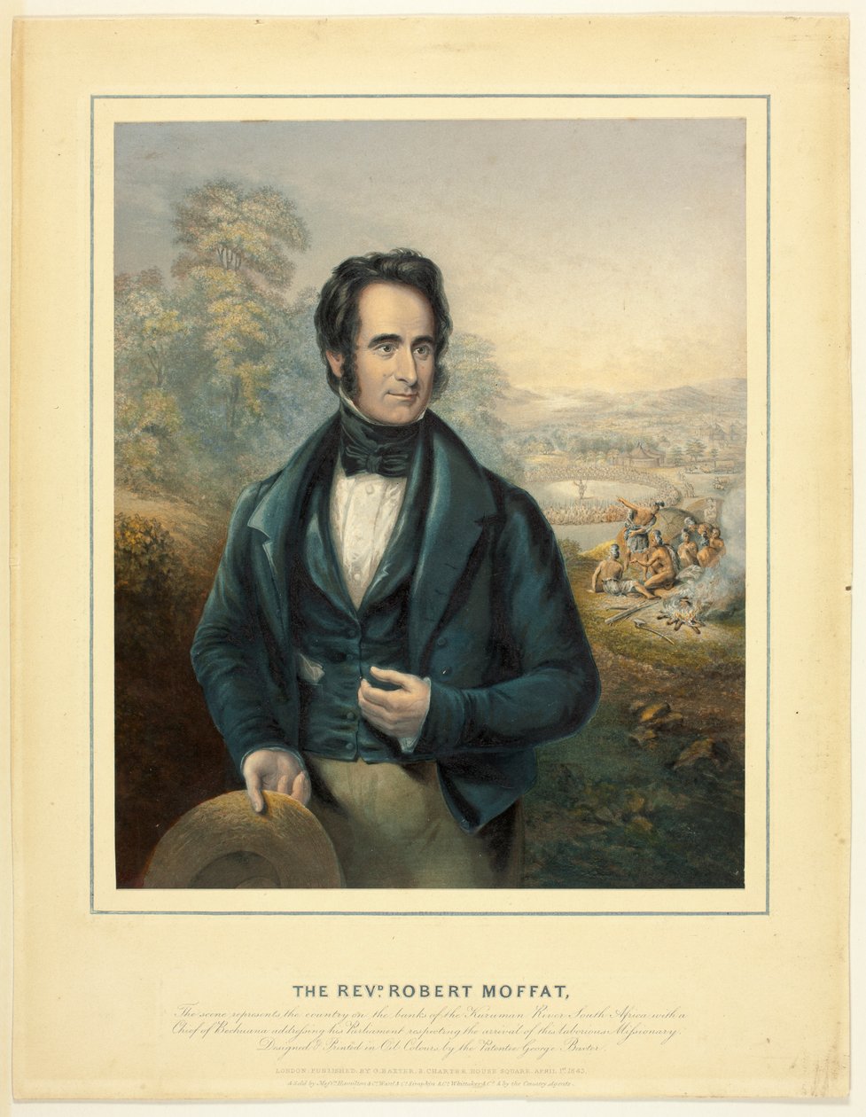 De dominee Robert Moffat door George Baxter