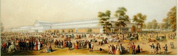 Uitzicht op het Crystal Palace door George Baxter