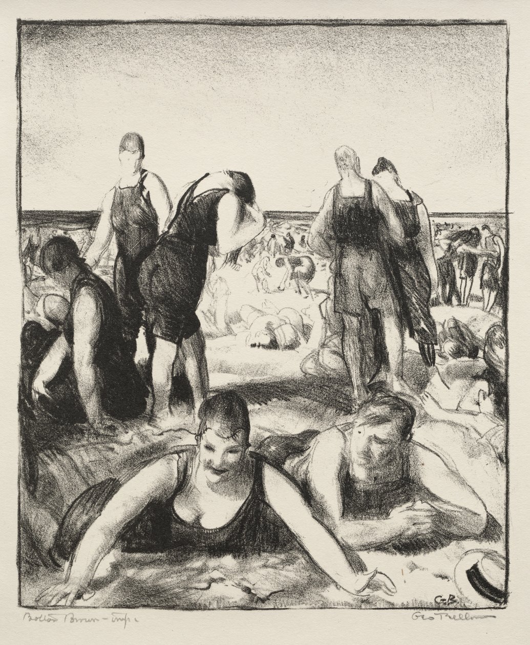 Zandstrand door George Bellows