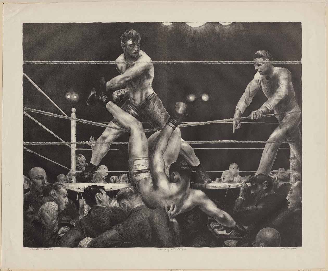 Dempsey en Firpo door George Bellows