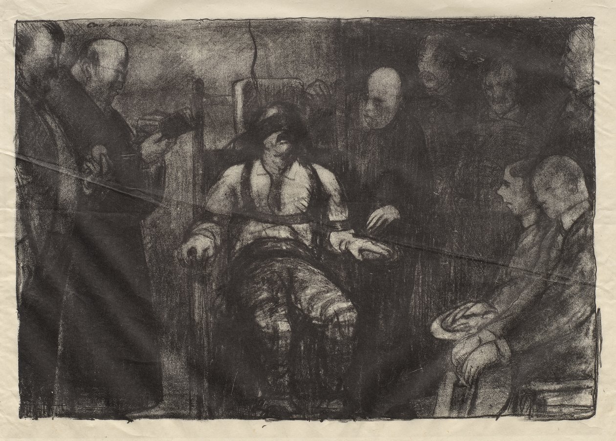 Elektrocutie, eerste staat door George Bellows