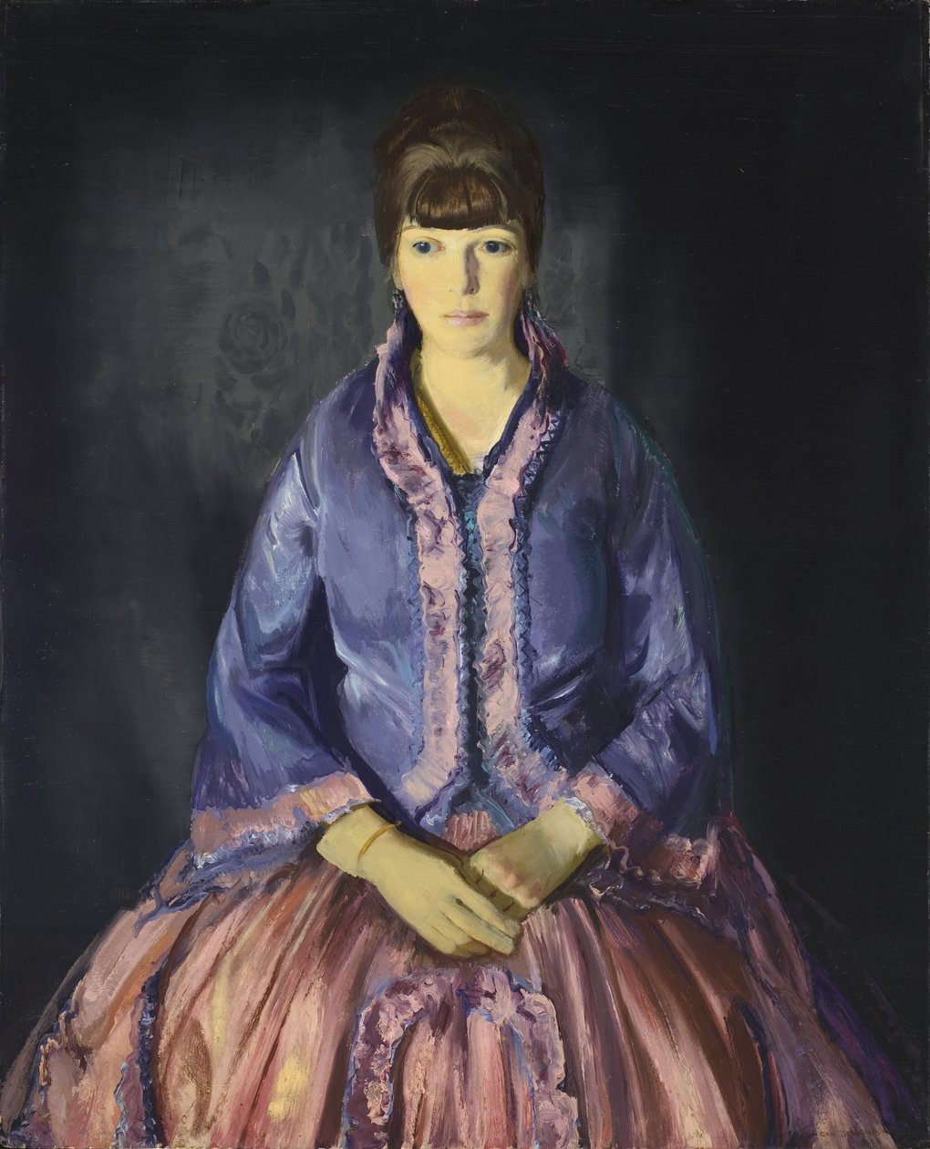 Emma in de paarse jurk door George Bellows