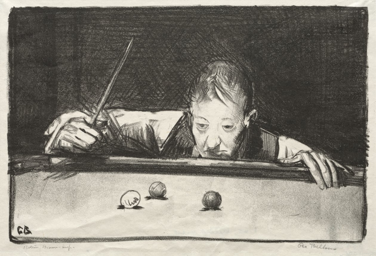 Atleet binnenshuis door George Bellows