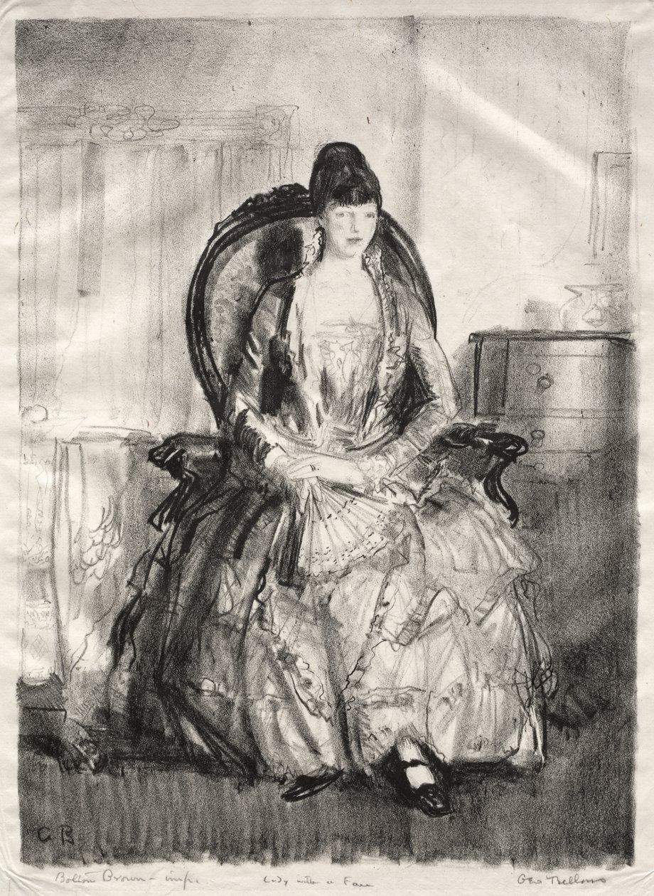 Dame met een waaier door George Bellows