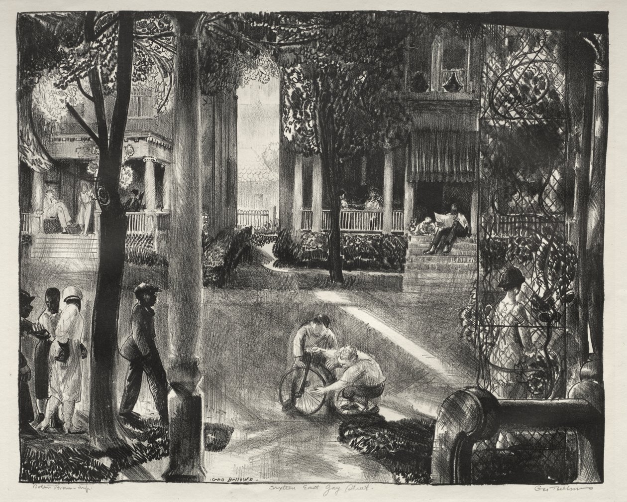 Zestien East Gay Street door George Bellows