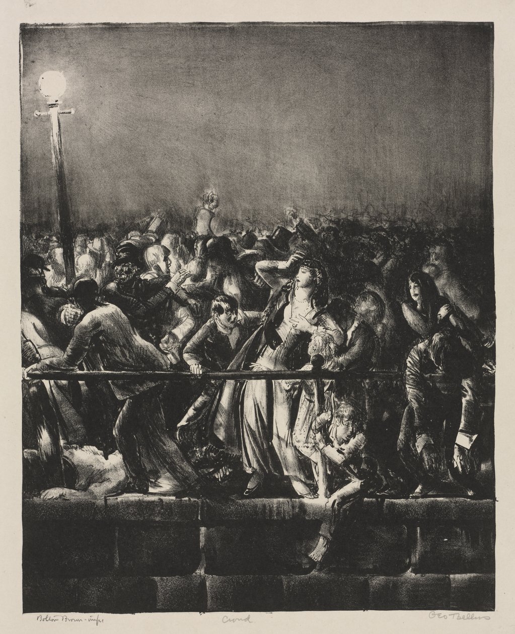 De menigte door George Bellows