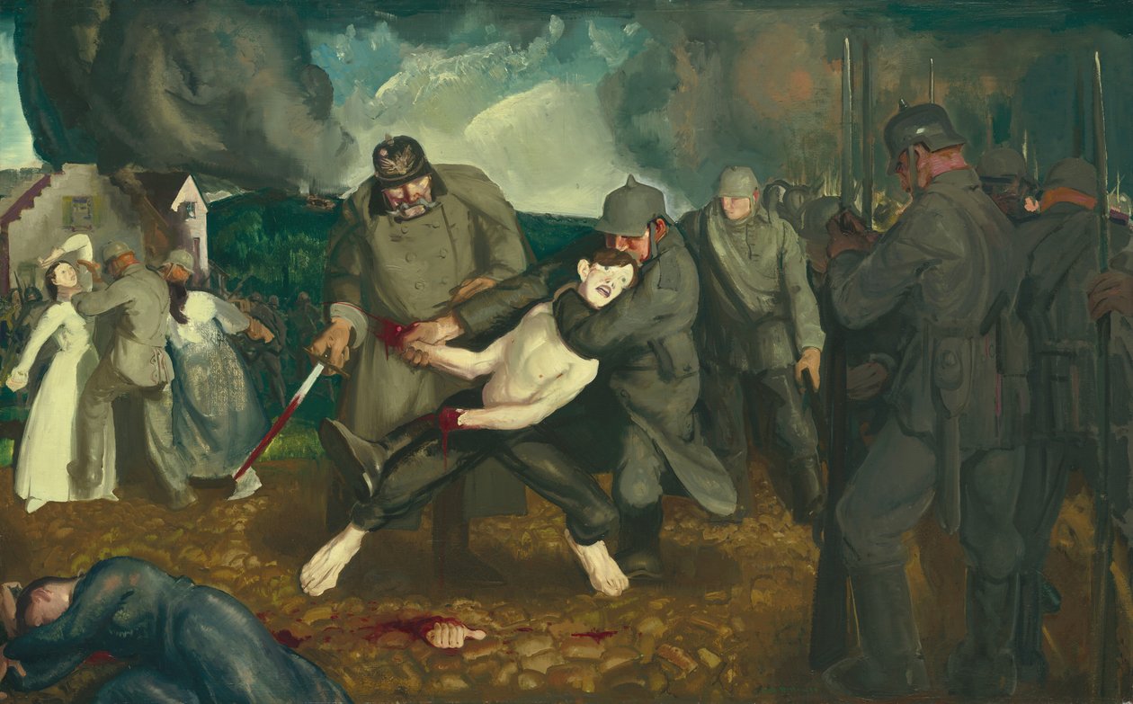 De Duitsers komen aan door George Bellows