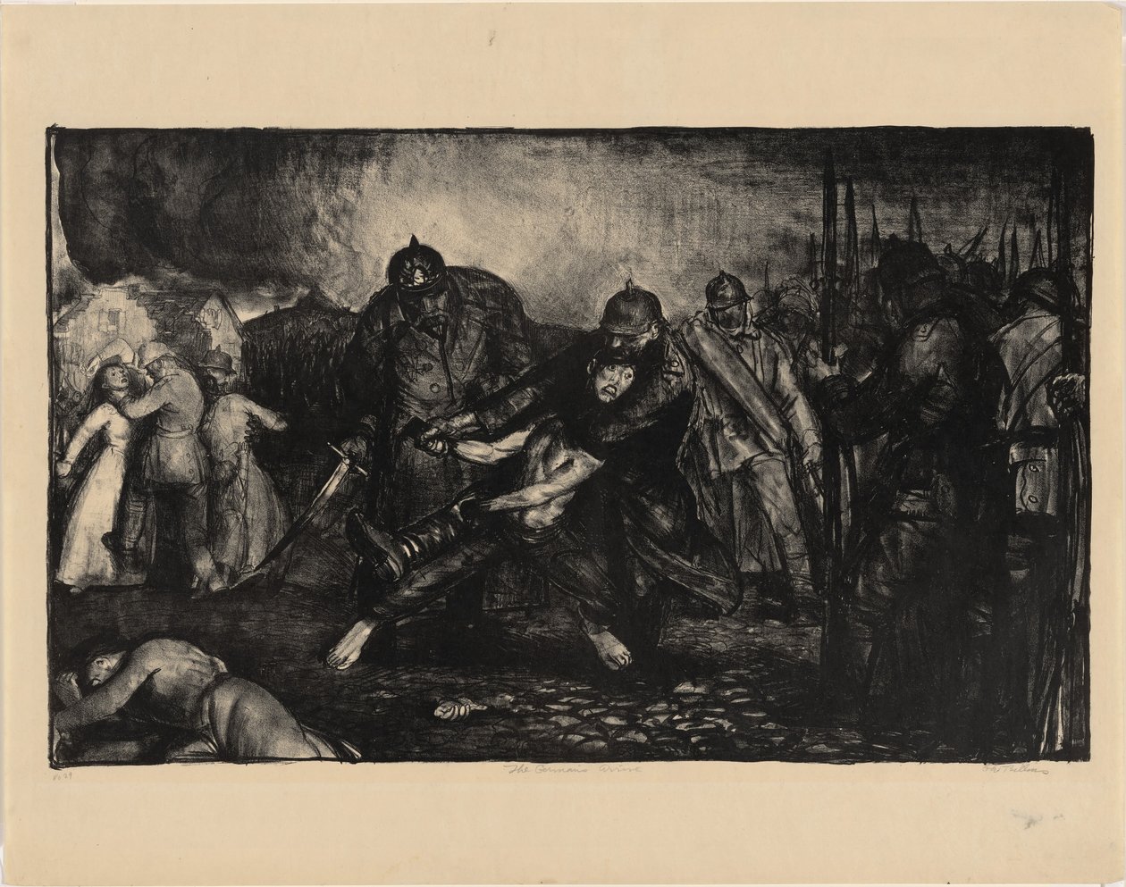 De Duitsers komen aan door George Bellows