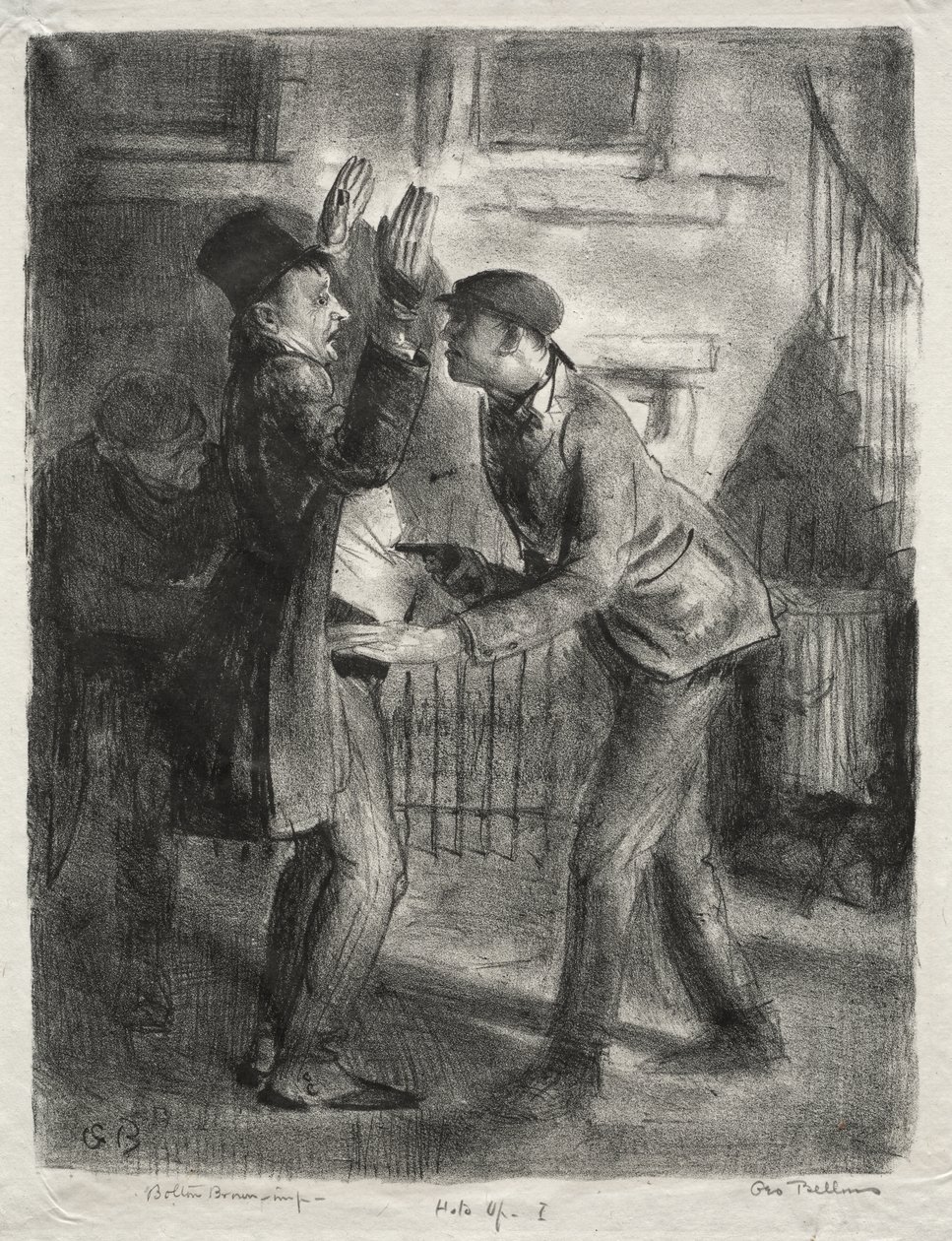 De overval, eerste staat door George Bellows