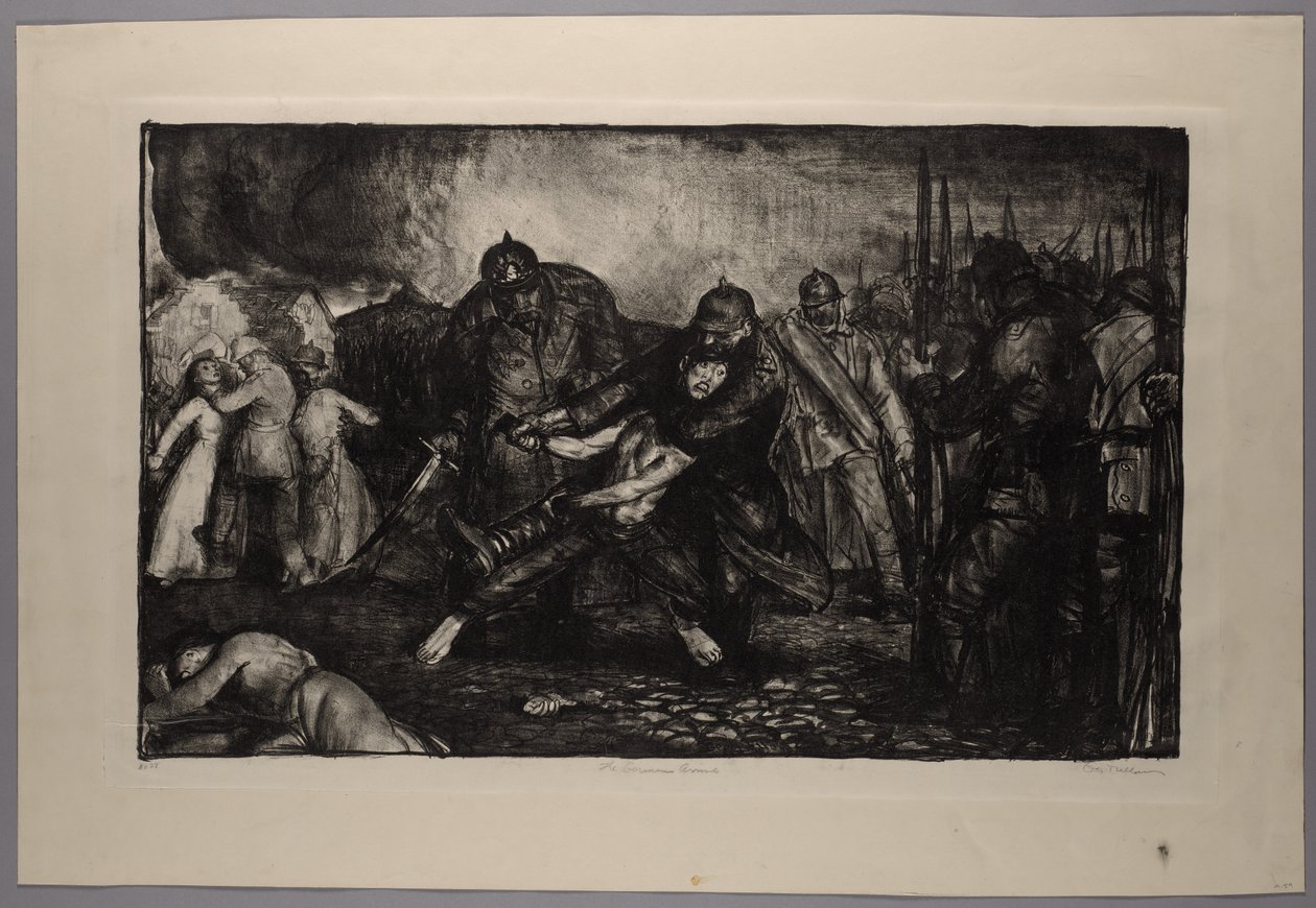 Oorlogsserie: de Duitsers komen door George Bellows