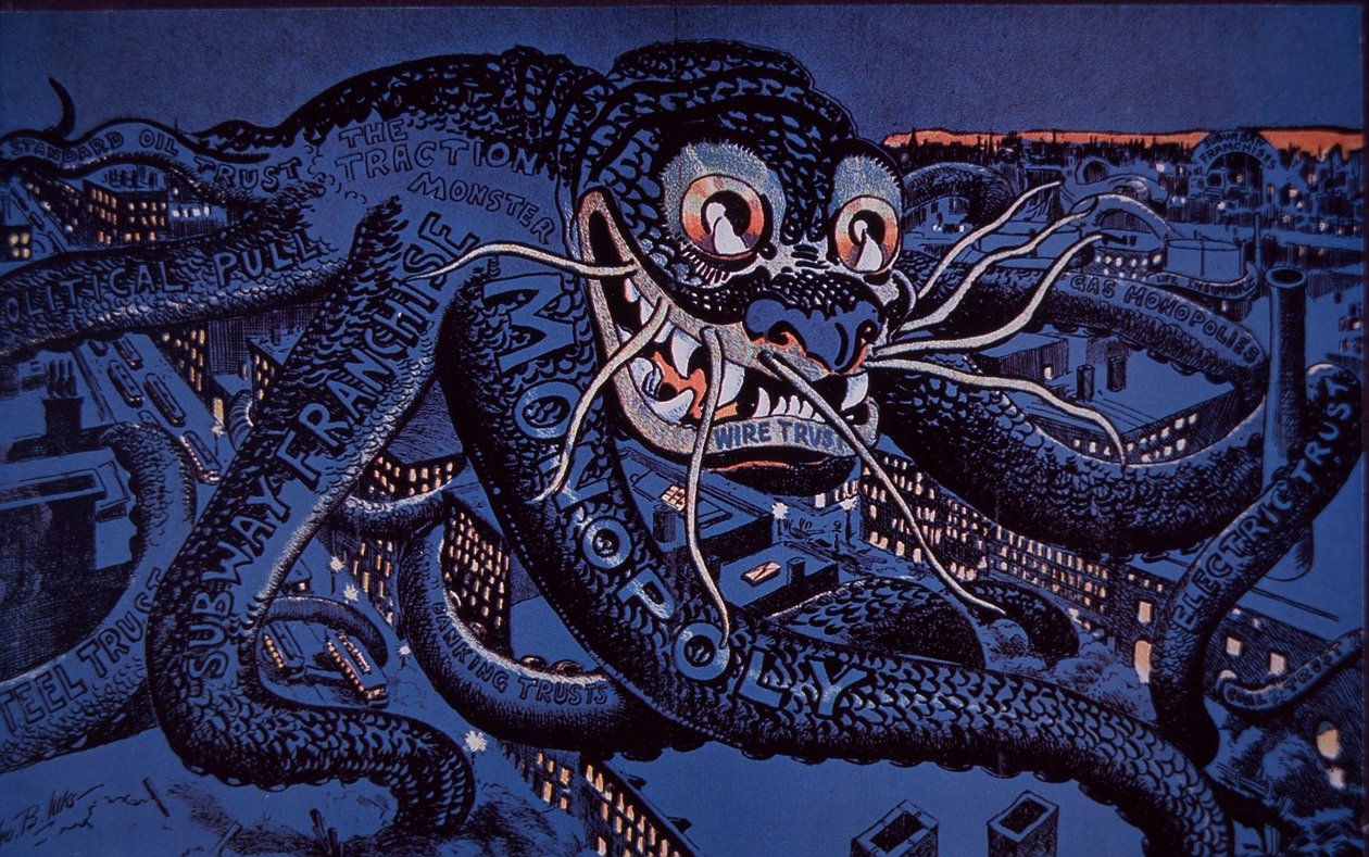 Grote zakelijke trusts in de VS, hebzuchtige octopus van monopolie door George Benjamin Luks