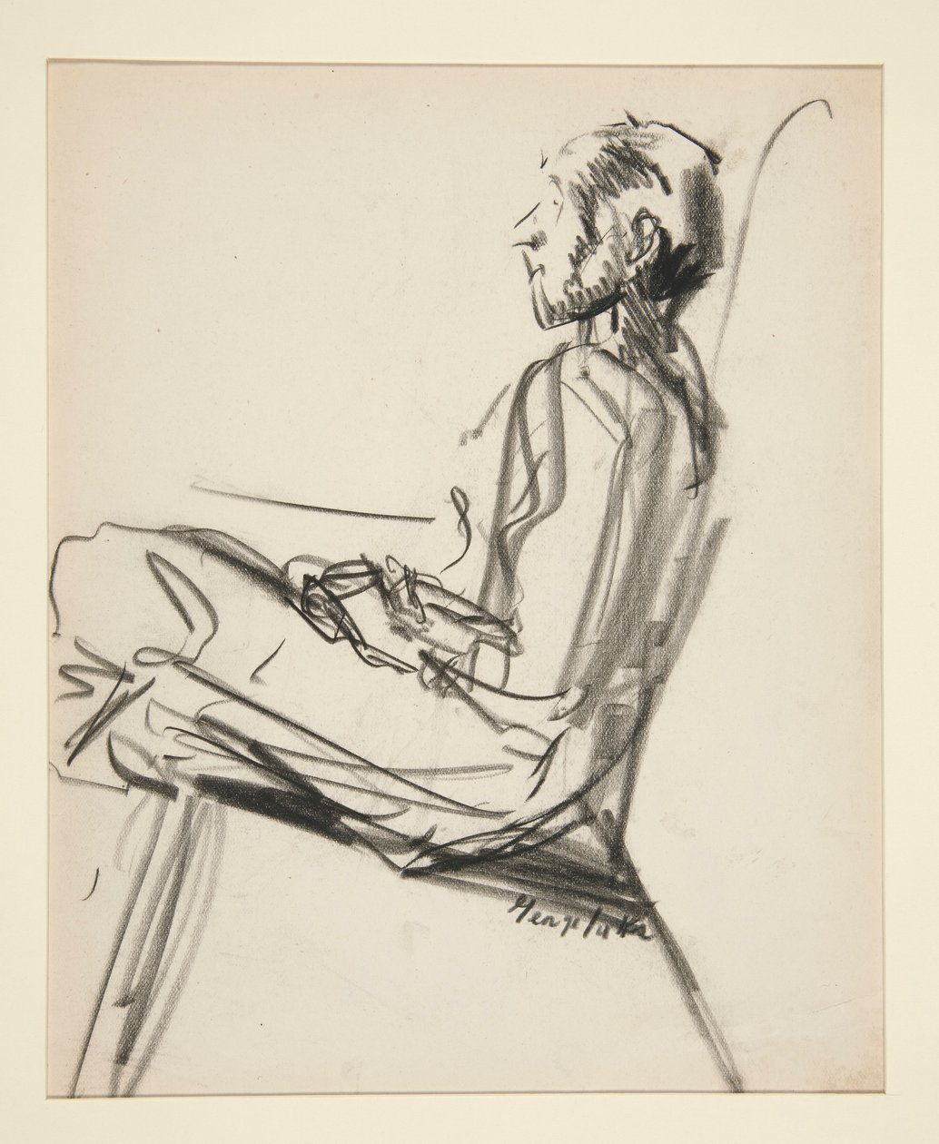 Zittende man door George Benjamin Luks