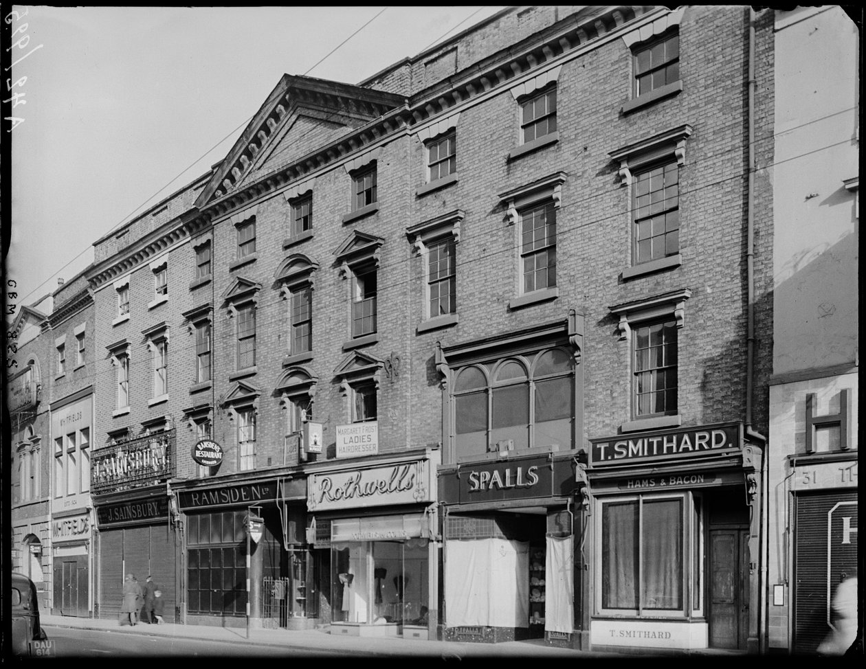 Devonshire House, 36 Corn Market, Derby door George Bernard Mason