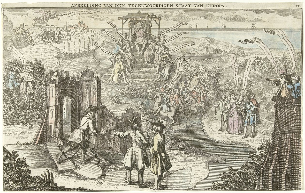 De tegenwoordige staat van Europa, 1742 door George Bickham (II)