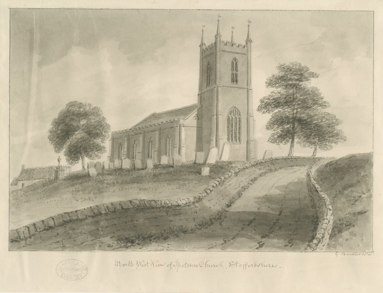 Ipstones Kerk door George Buckler
