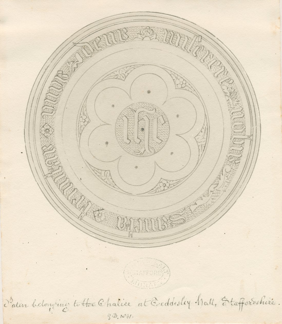 Paten van Teddesley Hall door George Buckler