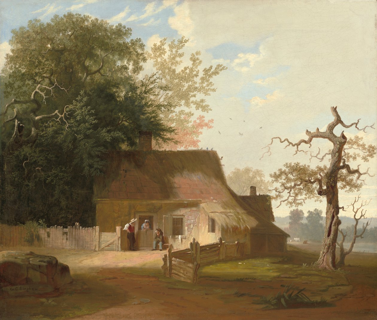 Landschap Cottage door George Caleb Bingham