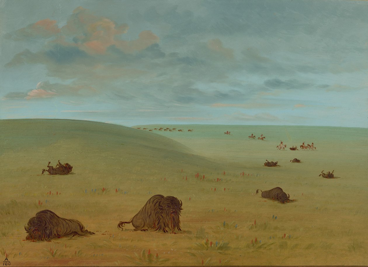 Na de Buffeljacht - Sioux, 1861-1869 door George Catlin