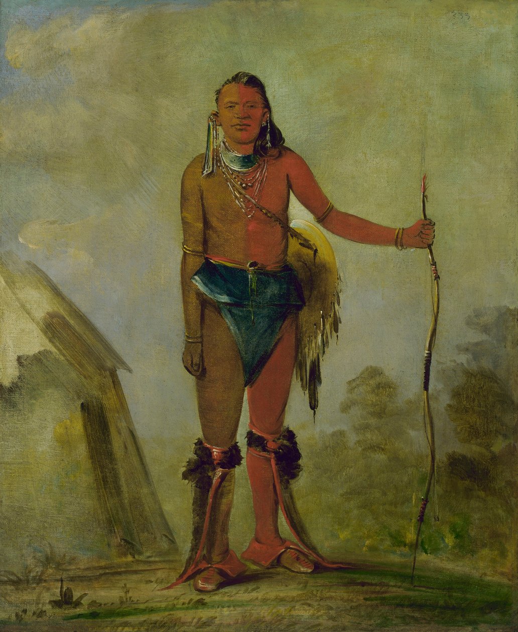 Aih-no-wa, het vuur, een vos medicijnman door George Catlin