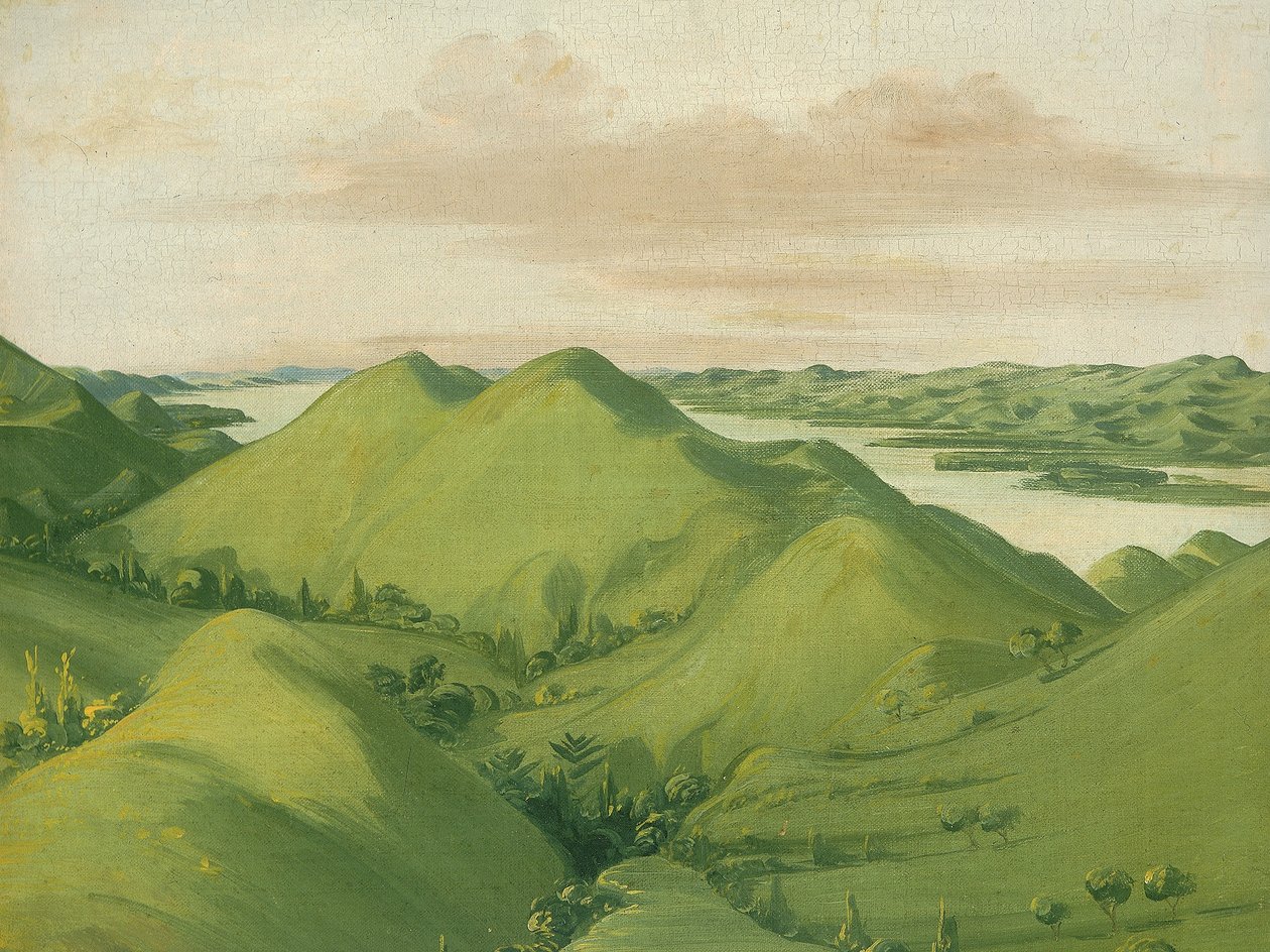 Prachtige Grassy Bluffs, 110 mijl boven St. Louis door George Catlin