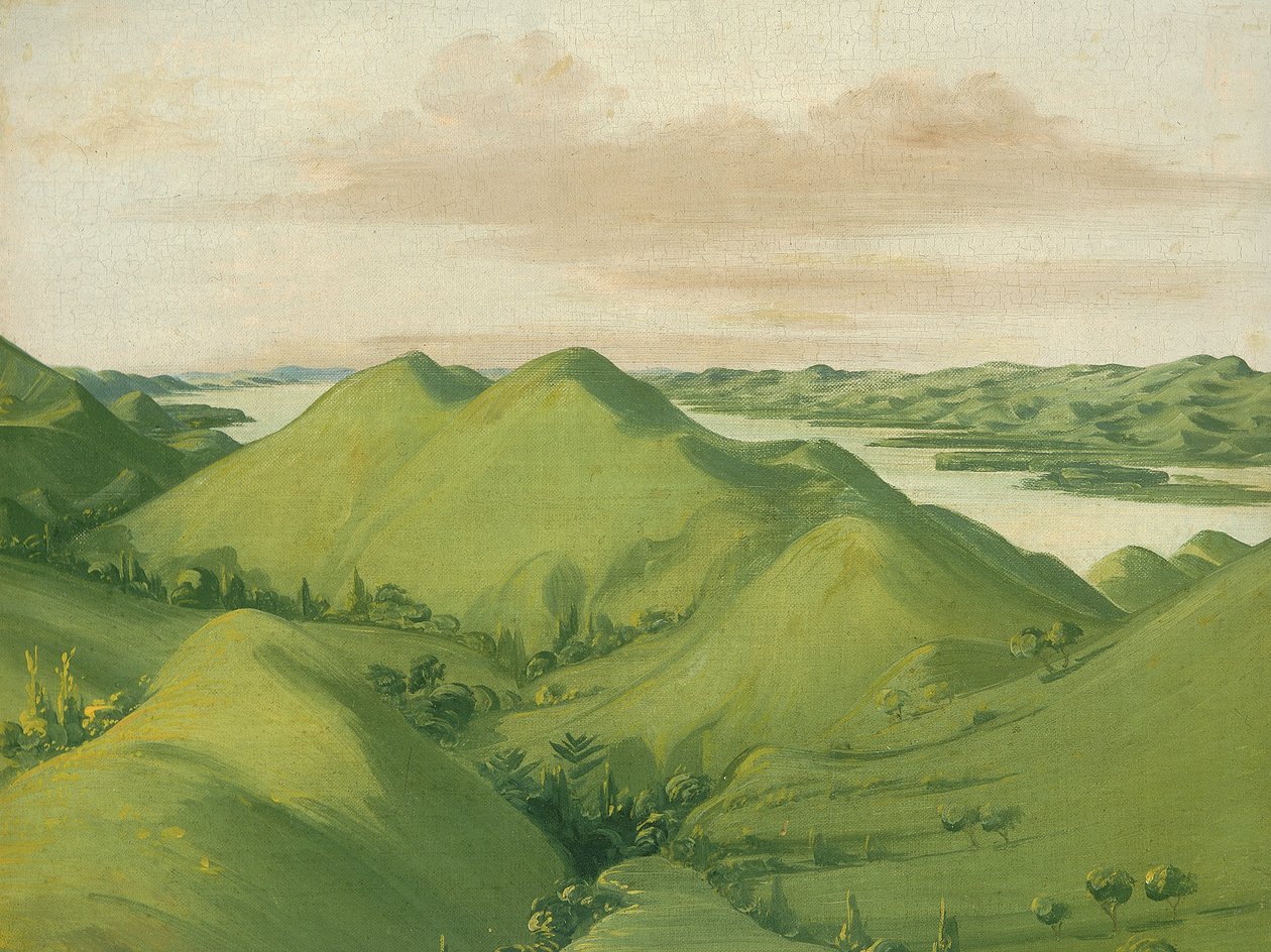 Mooie Grasrijke Kliffen, 110 mijl boven St. Louis door George Catlin