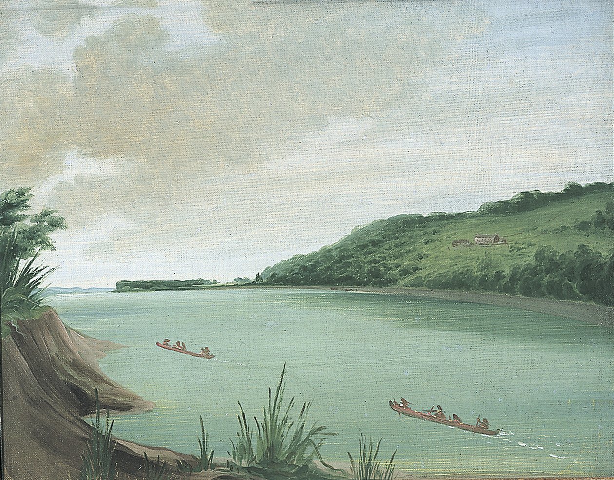 Belle Vue, Indiaans agentschap van majoor Dougherty, 870 mijl boven St. Louis door George Catlin
