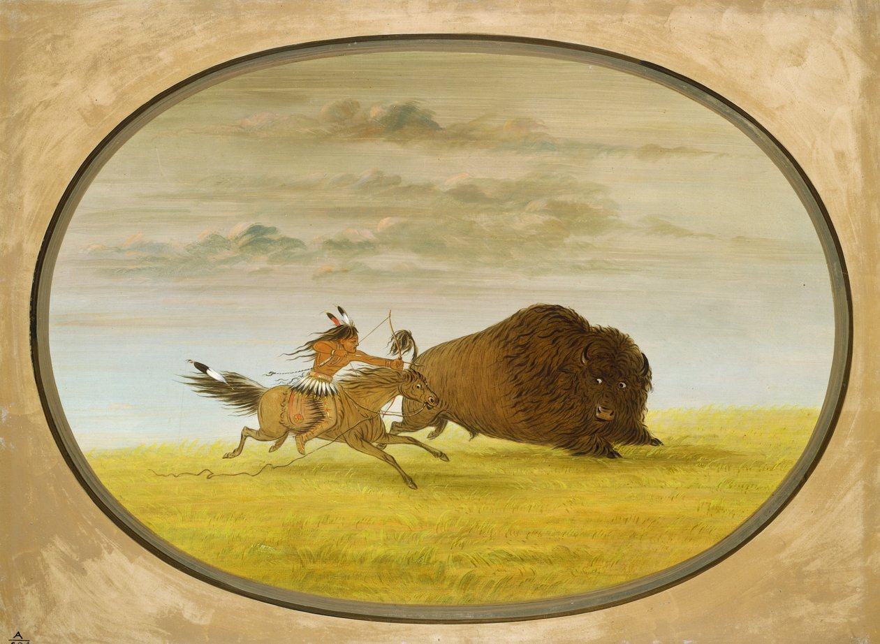 Buffalo Chase door George Catlin