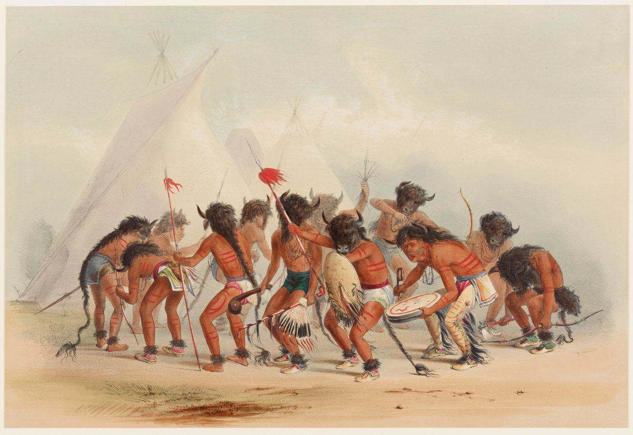 Buffeldans door George Catlin