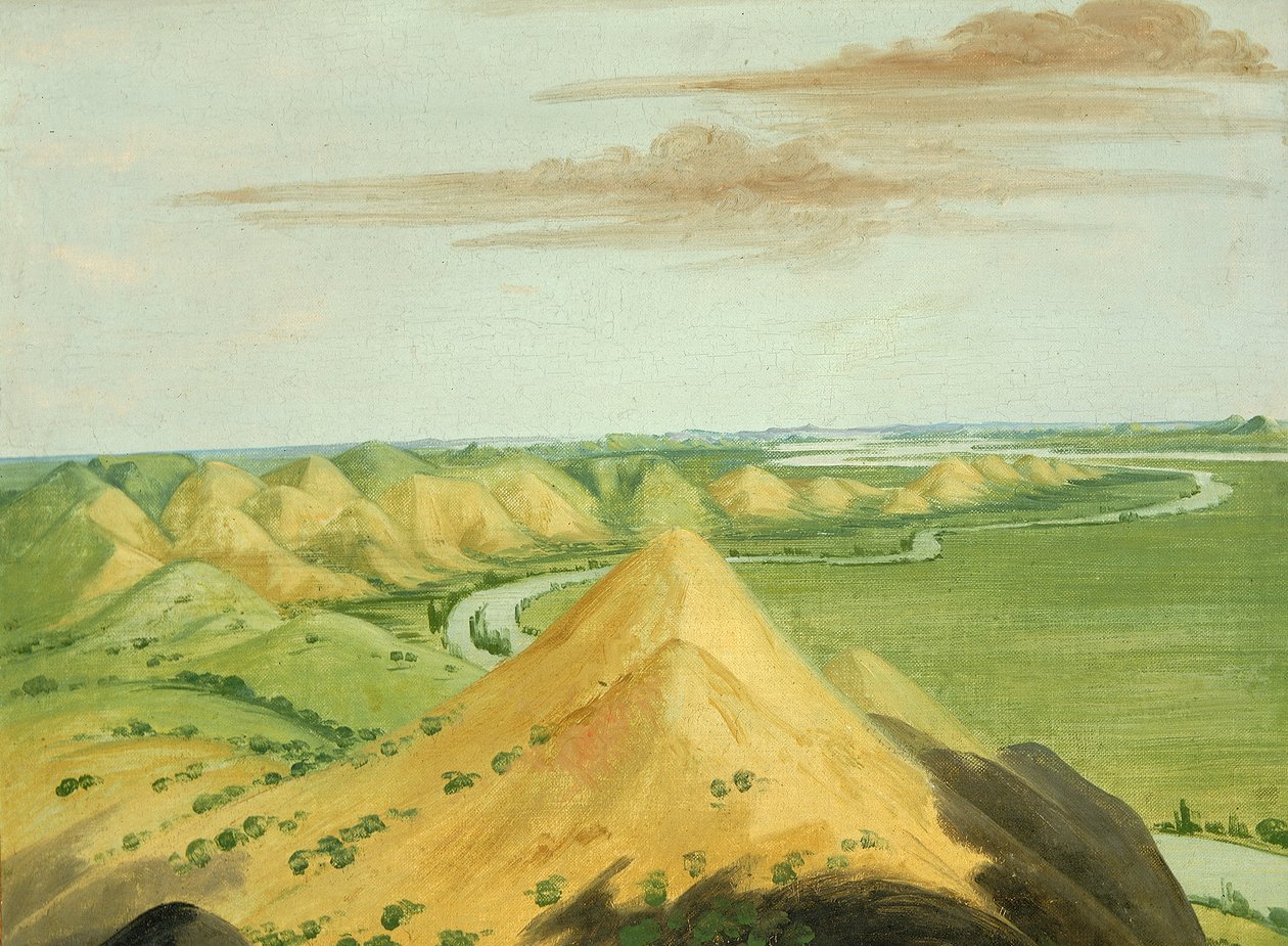 Kleibluffs, Twintig Mijlen boven de Mandans, 1832 door George Catlin
