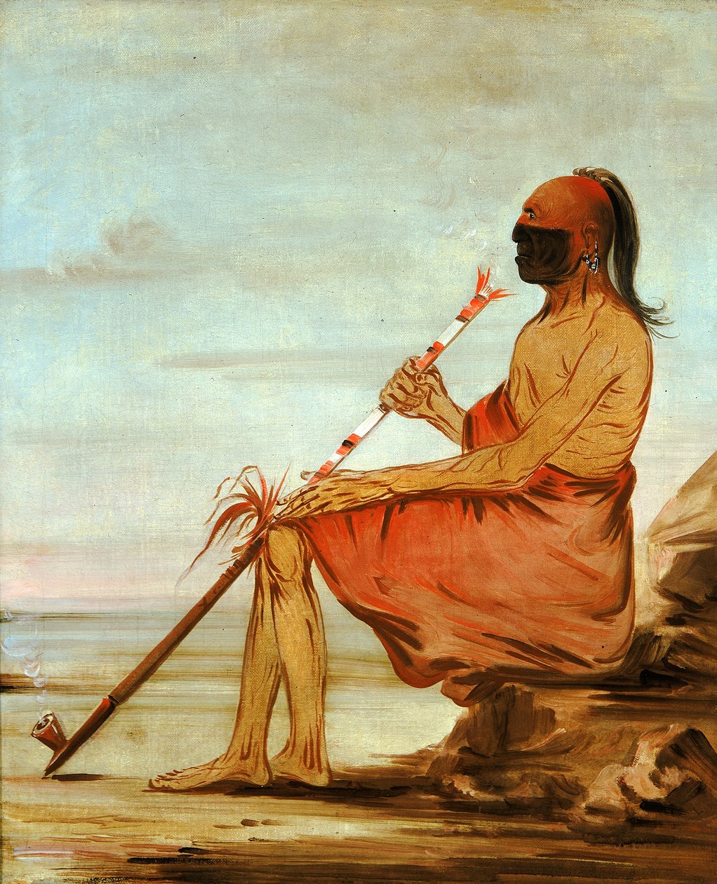 Coo-coo-coo, De Uil, een oude hoofdman door George Catlin