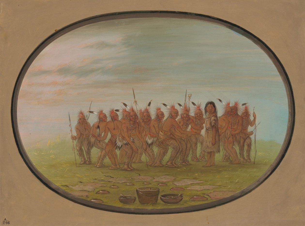 Dans naar de Berdache - Saukie (1861-1869) door George Catlin