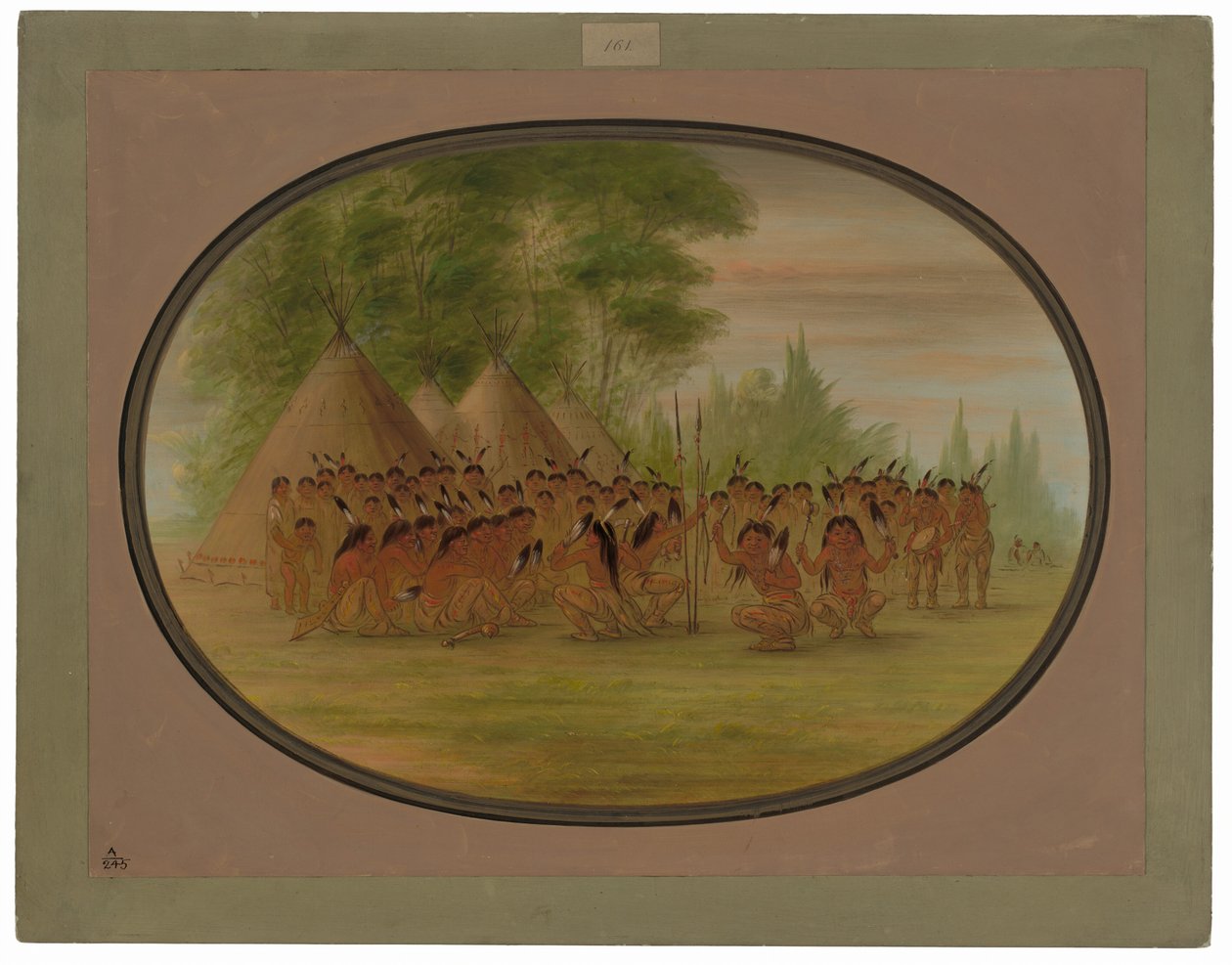 Adelaarsdans - Choctaw door George Catlin