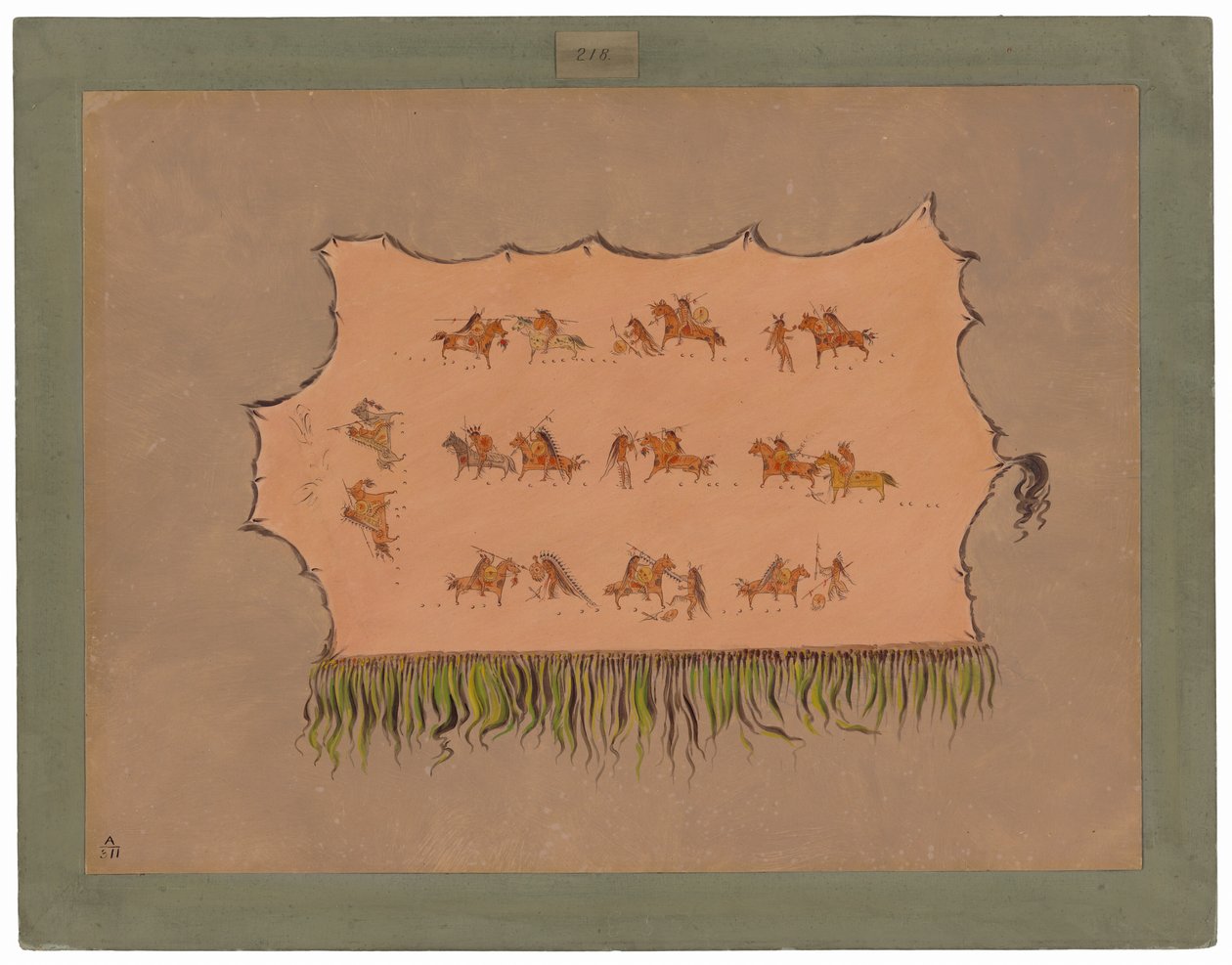 Facsimile van het gewaad van Chief Four Men - Mandan door George Catlin