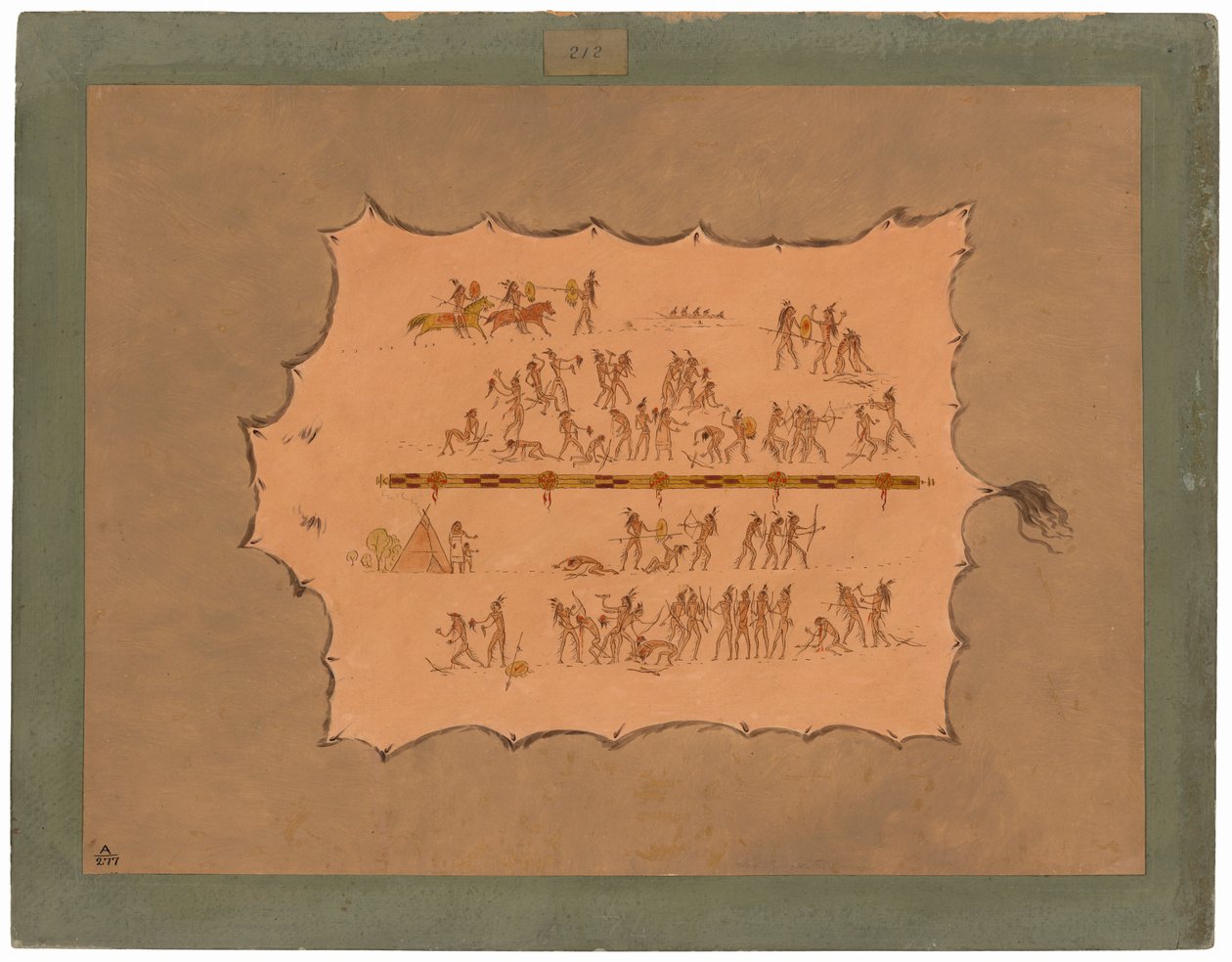 Facsimile van een Sioux Mantel door George Catlin