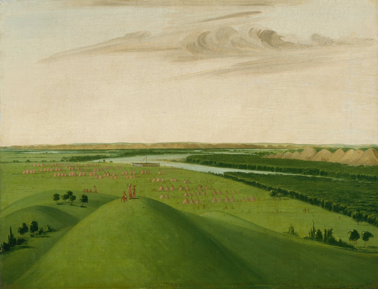 Fort Union, monding van de Yellowstone-rivier, 2000 mijl boven St. Louis door George Catlin