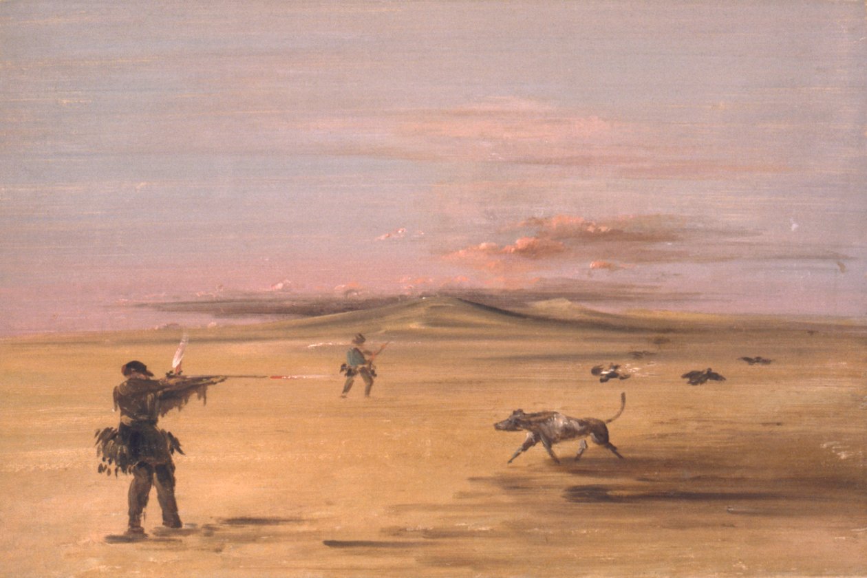 Korhoen schieten op de prairies van Missouri door George Catlin