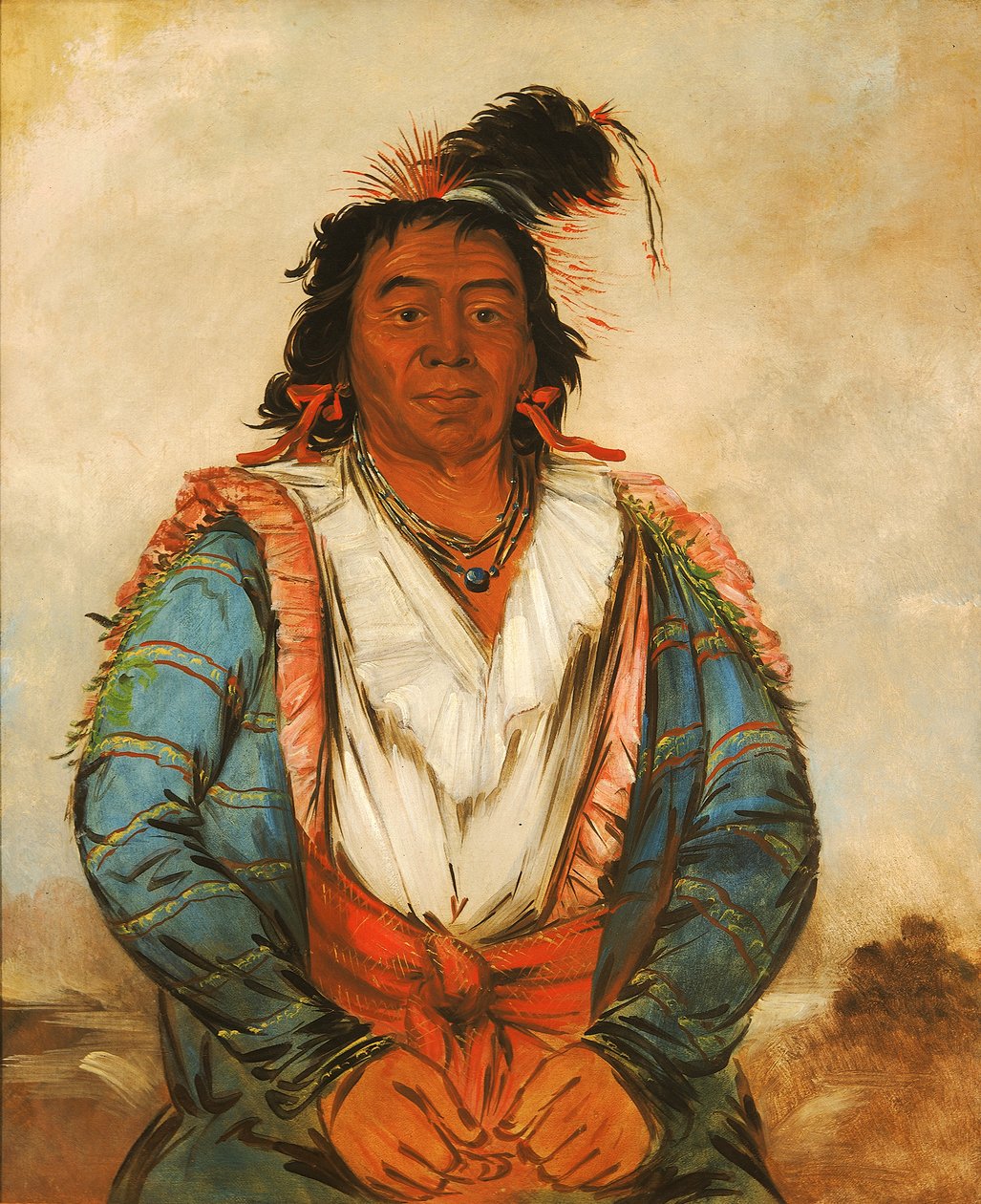 Hose-put-o-káw-gee, een Dappere, 1834 door George Catlin