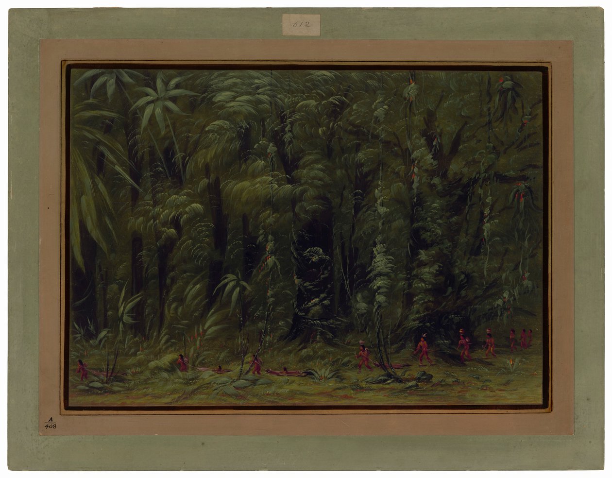 Interieur van een Amazonewoud - Zurumati door George Catlin